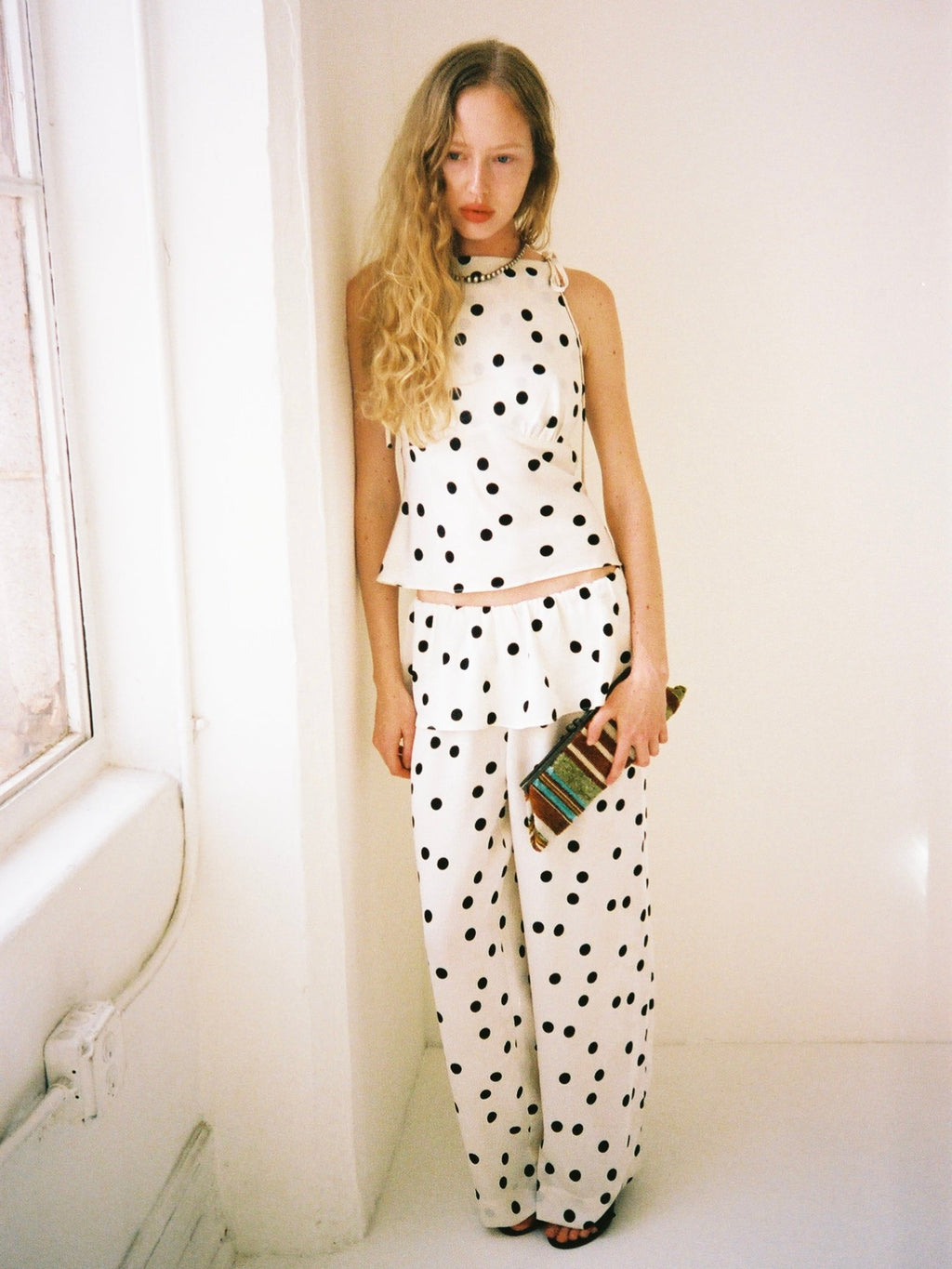 Lucy Top - White Dot
