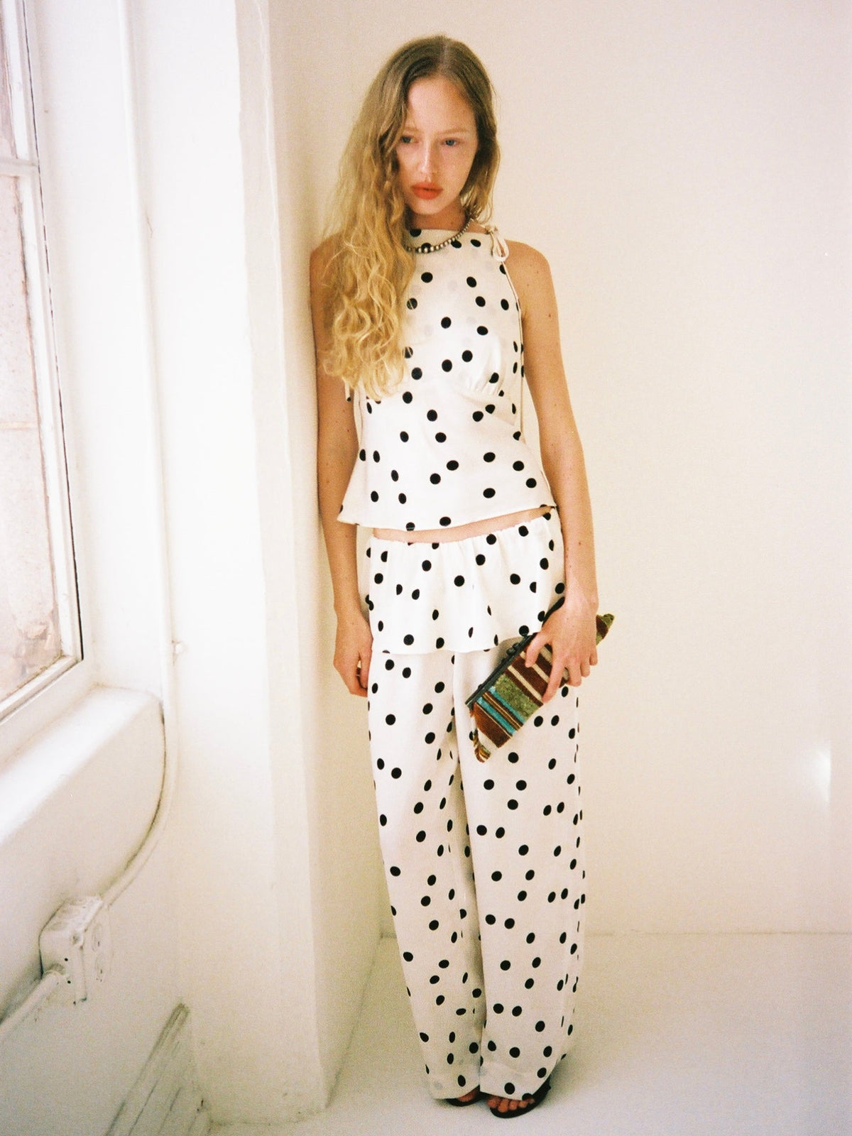 Lucy Top - White Dot