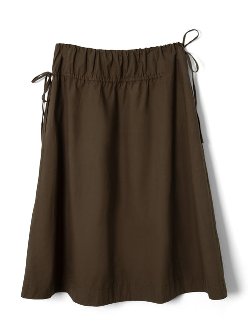 Caspia Volume Midi Skirt - Chocolate