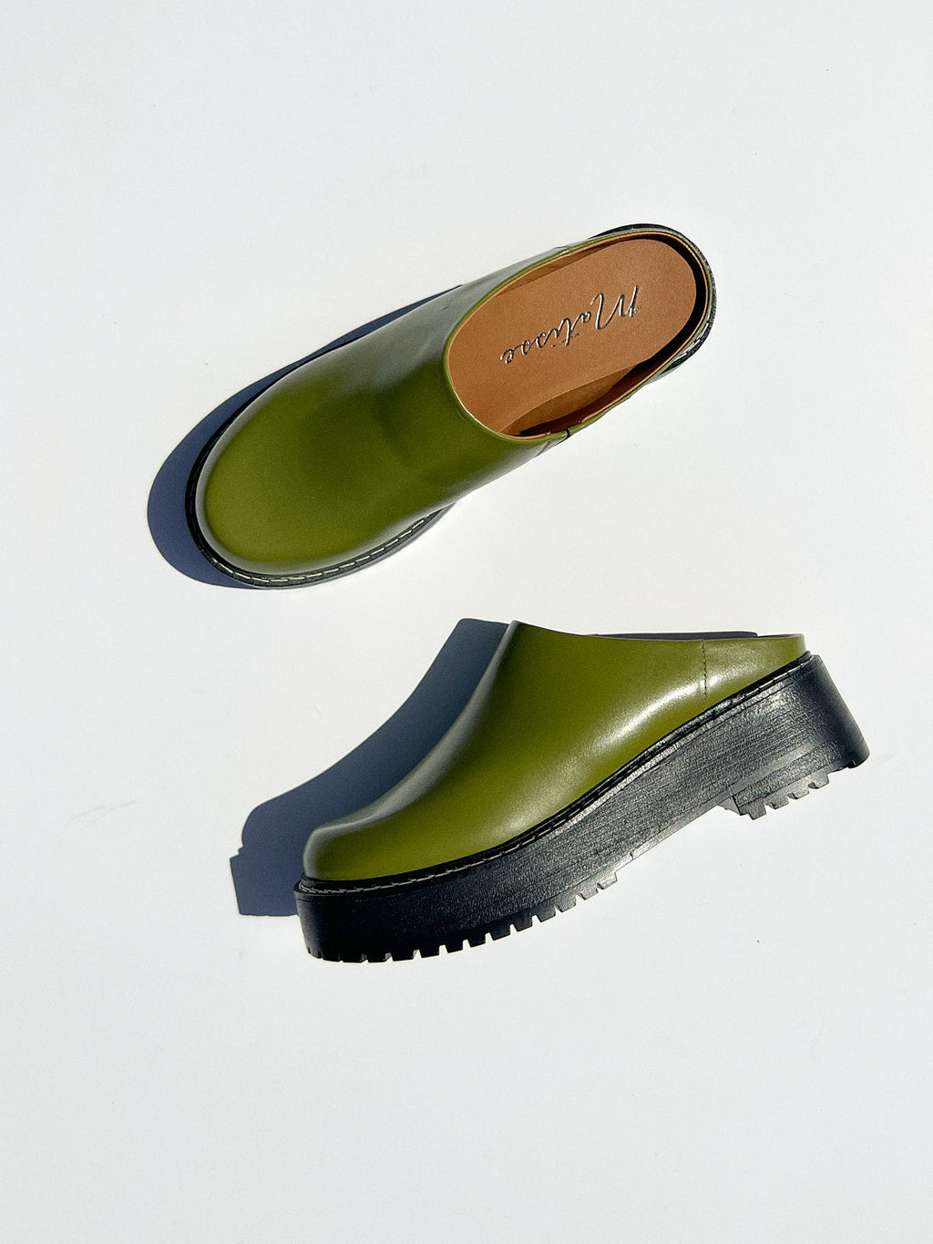 Lena Chunky Mule - Olive