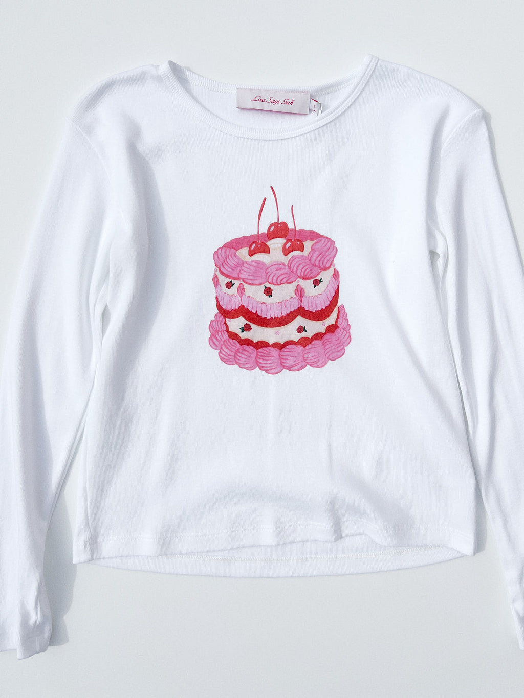 Dana Long Sleeve Tee - White/Cake