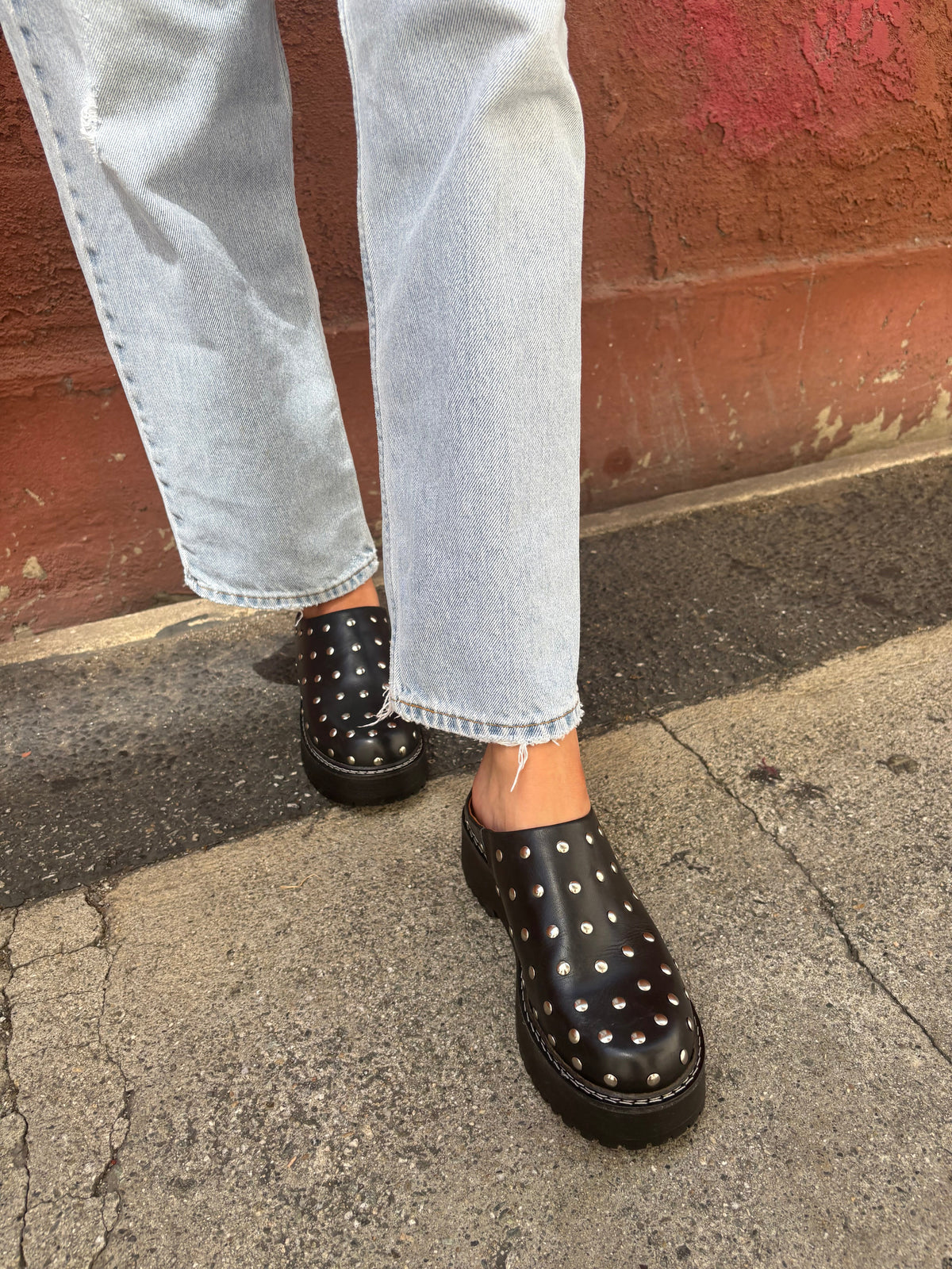 Lena Chunky Mule - Studs