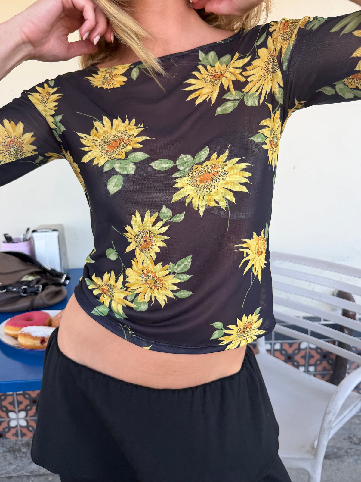 Nia Top - Midnight Sunflower