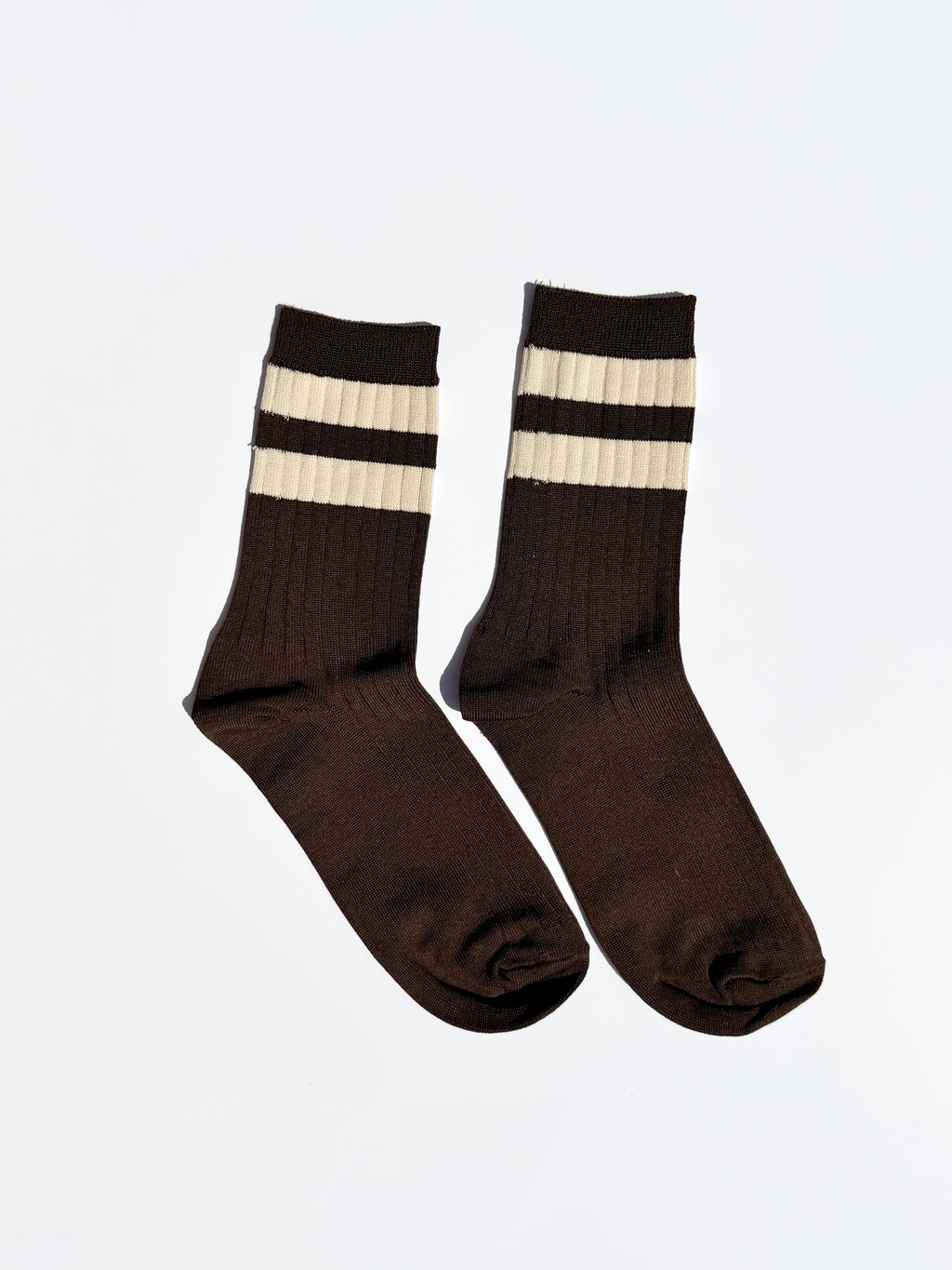 Her Varsity Socks - Espresso
