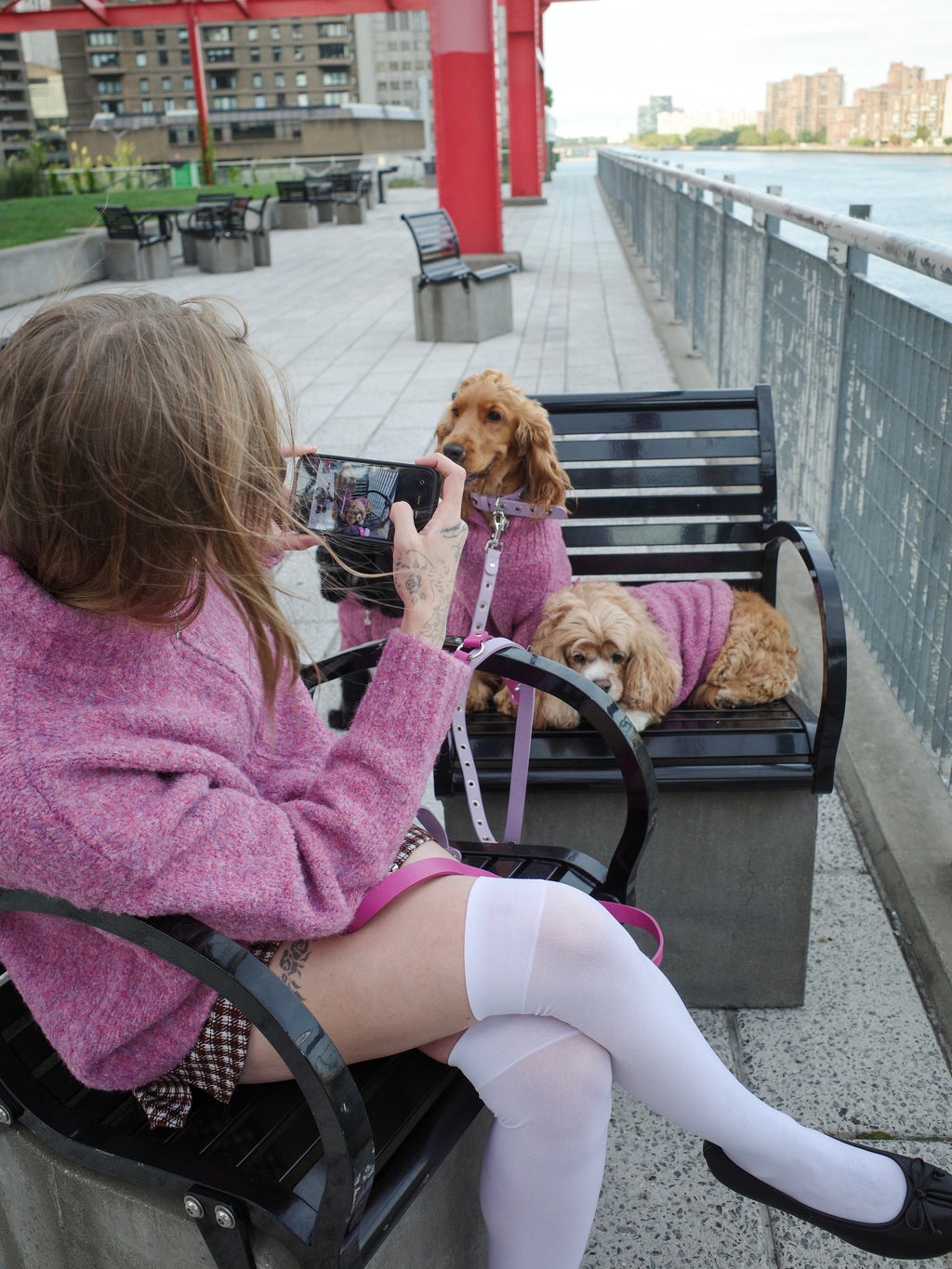 Dog Sweater - Pink Marble