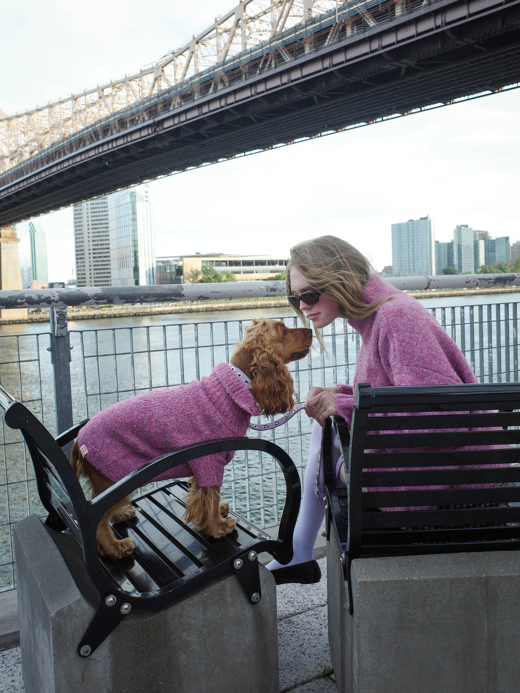 Dog Sweater - Pink Marble