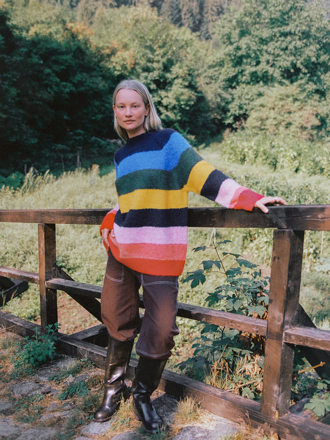 Louise Mockneck Sweater - Rainbow