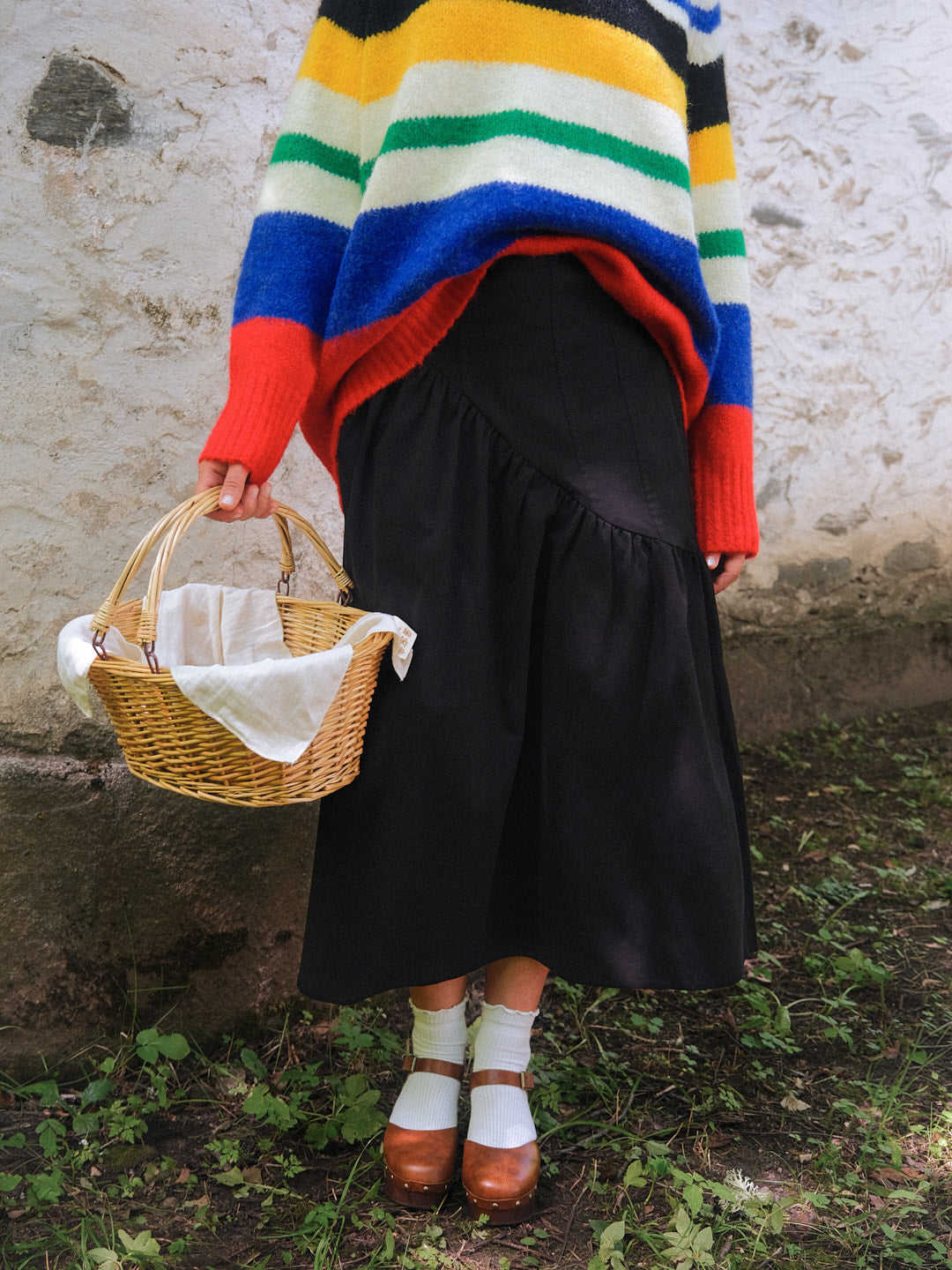 Maeve Midi Skirt - Caviar Twill