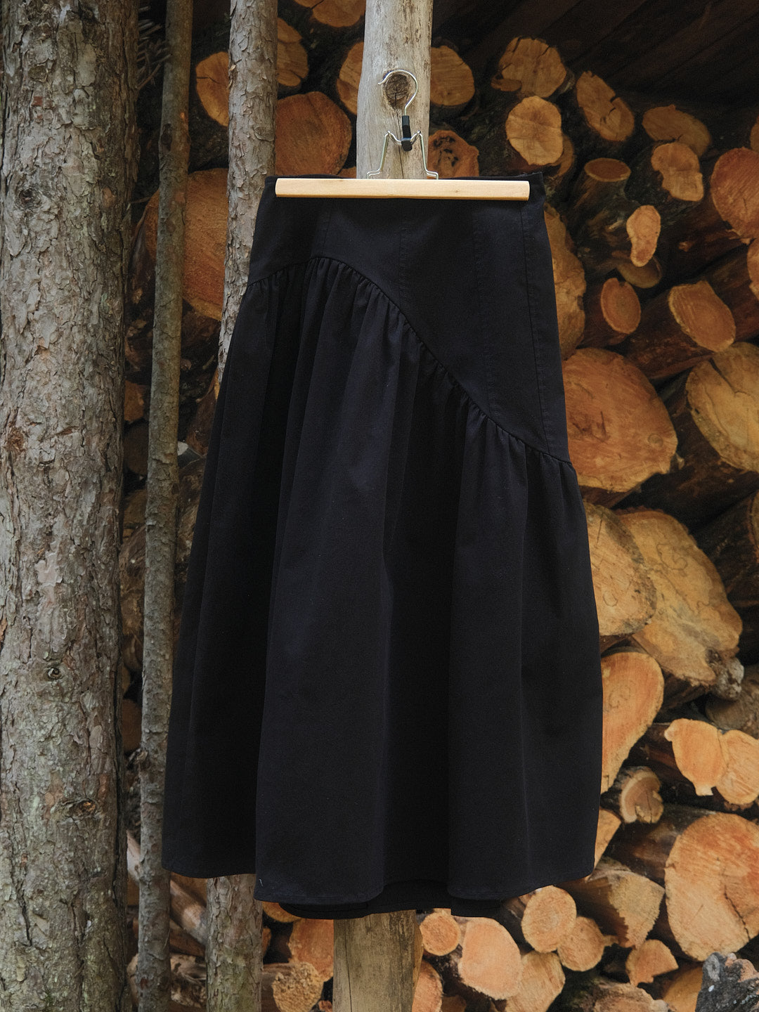 Maeve Midi Skirt - Caviar Twill
