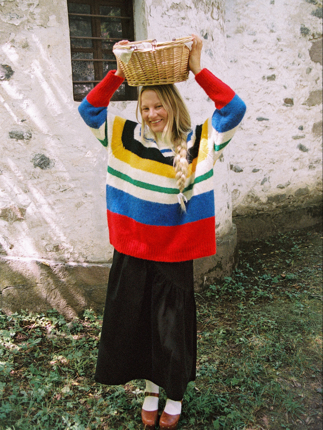 Louise Mockneck Sweater - Primary Stripe