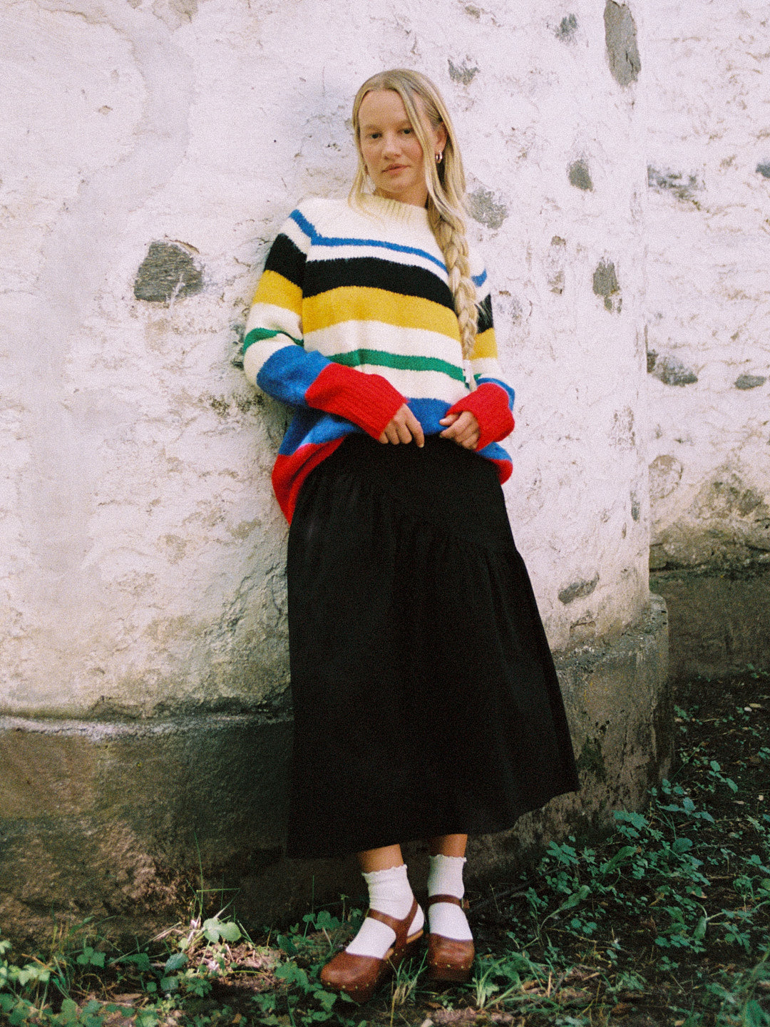 Louise Mockneck Sweater - Primary Stripe