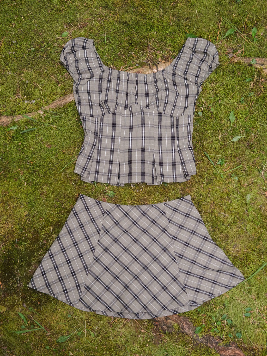 Pat Top - Moss Plaid