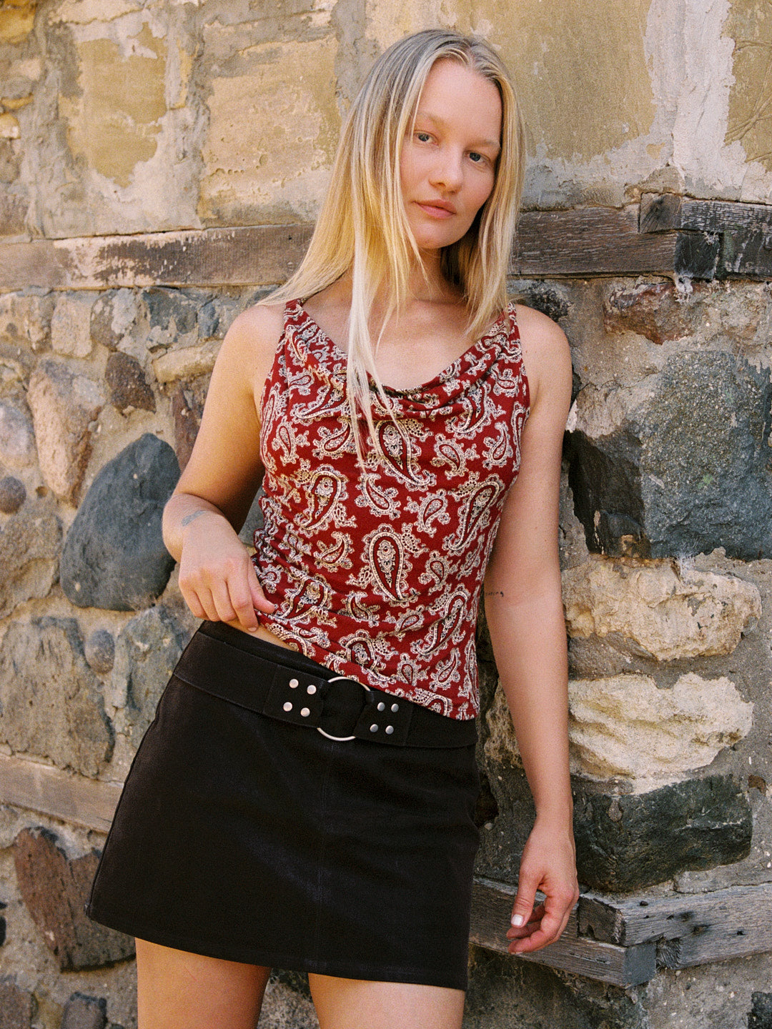 Winona Mini Skort - Mocha Suede
