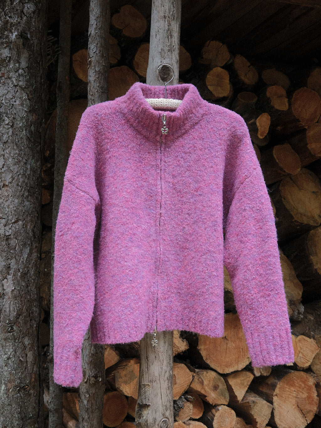 Gemma Zip Up - Pink Marble