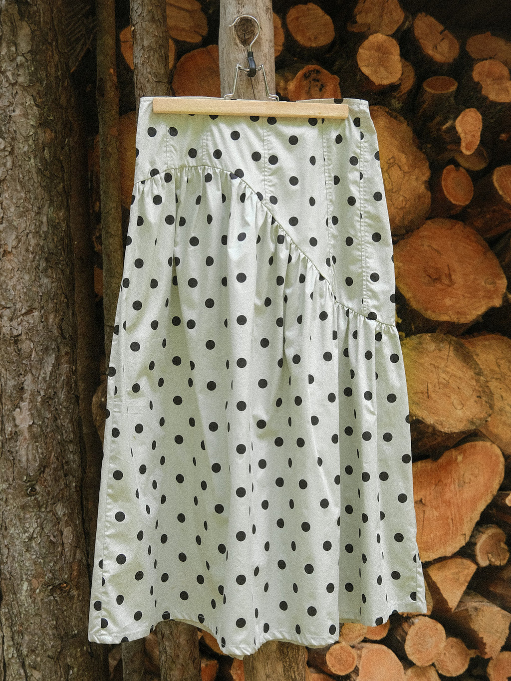 Maeve Midi Skirt - Mint Chip Dot