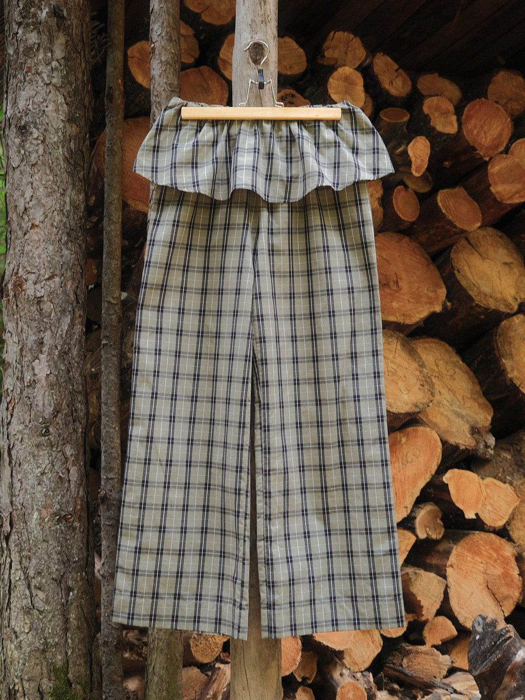 Renee Pant - Moss Plaid