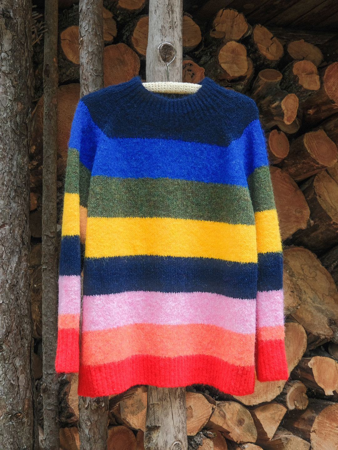 Louise Mockneck Sweater - Rainbow