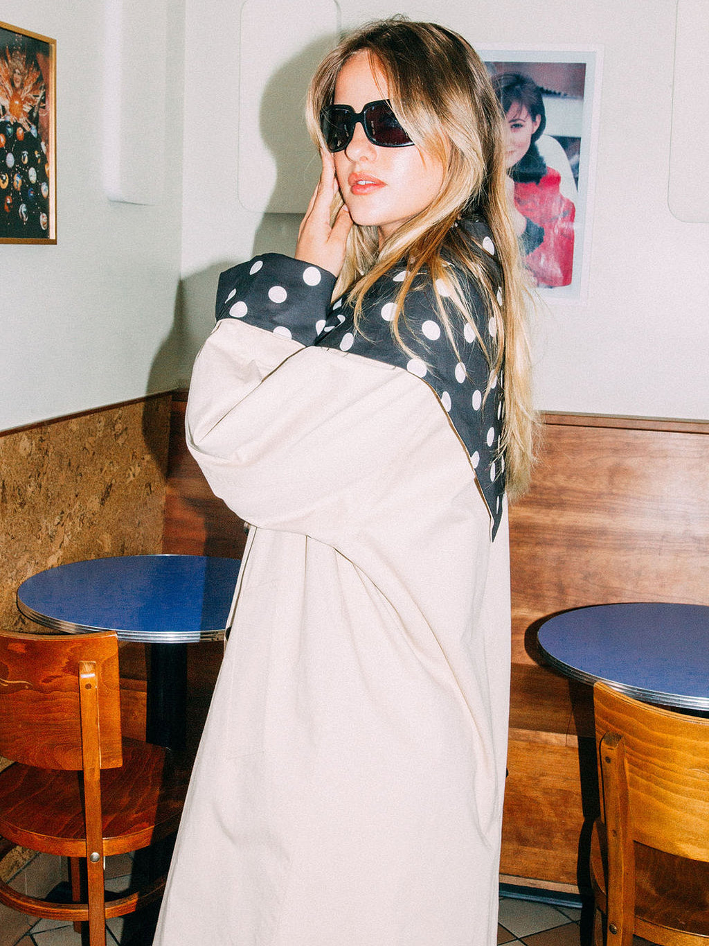 Olson Trench - Black/White Dot