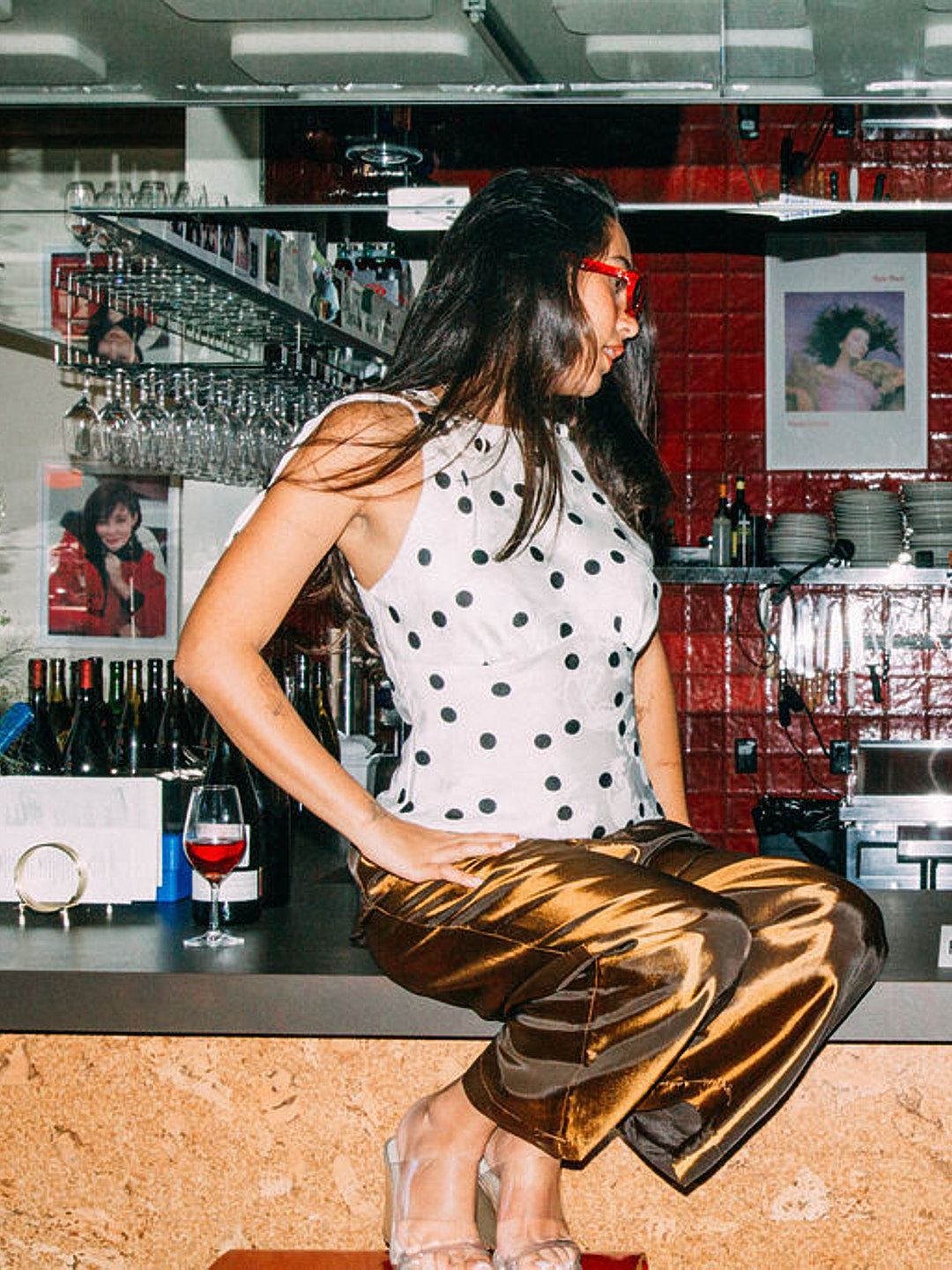 Lucy Top - White Dot