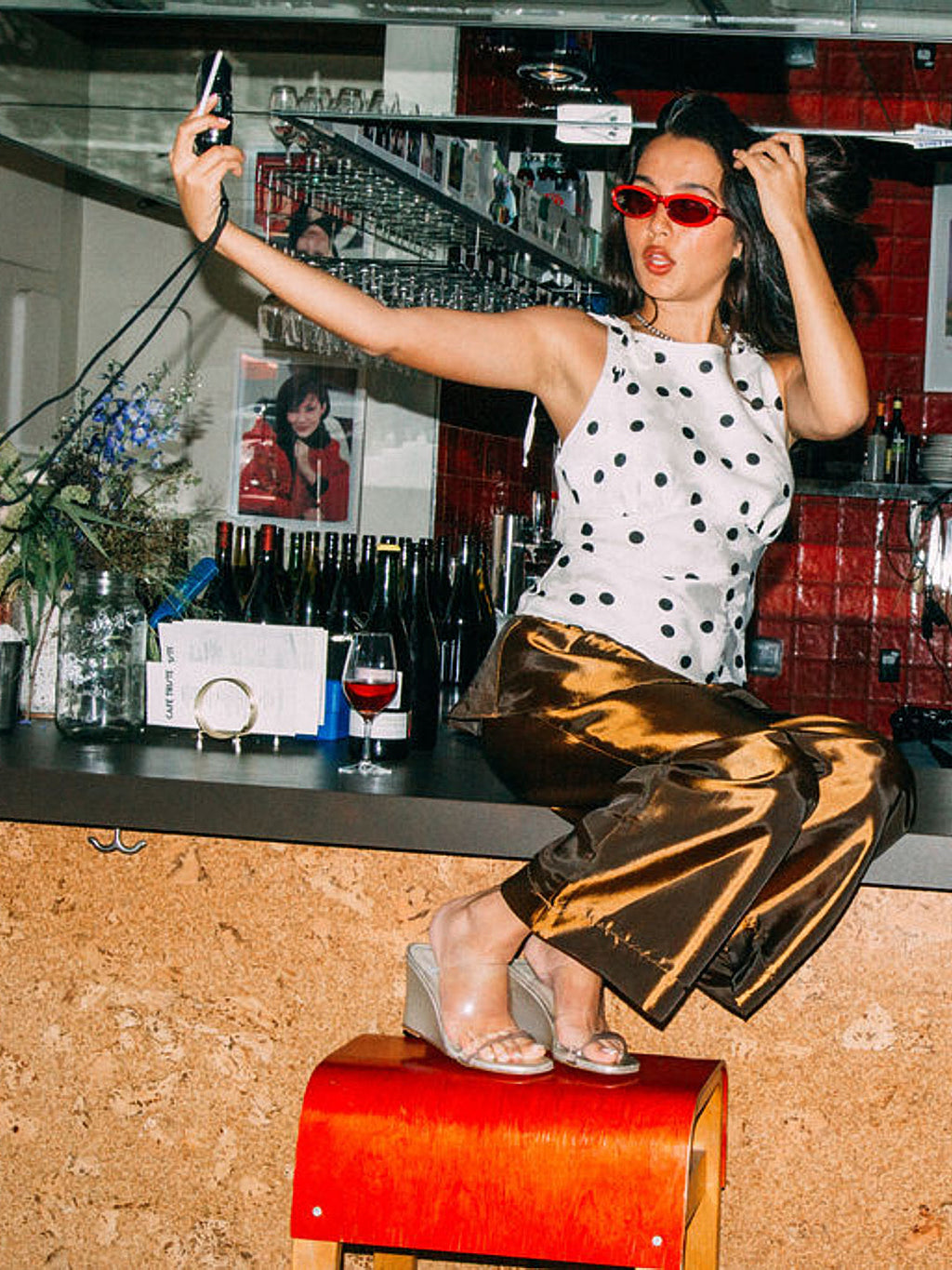 Lucy Top - White Dot
