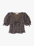Ariel Top - Espresso Plaid