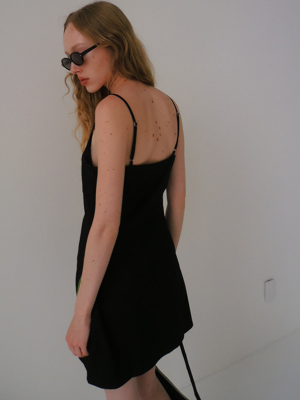 Tulip Appliqué Dress - Black