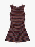 Cindy Dress - Tobacco Stripe