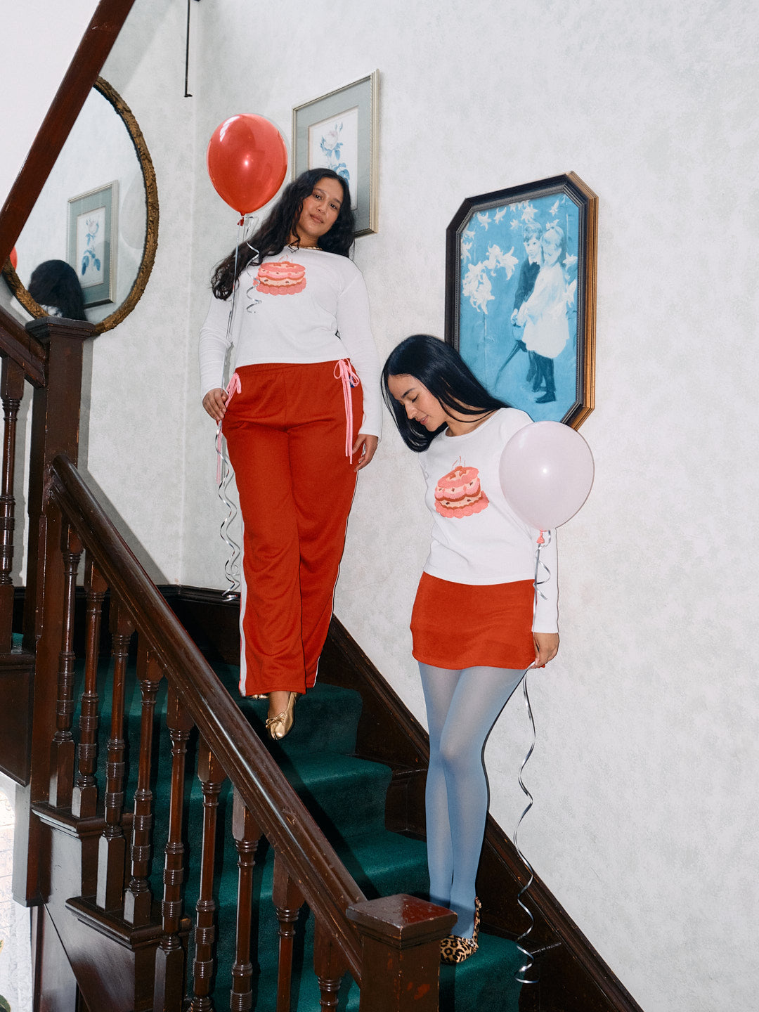 Dana Long Sleeve Tee - White/Cake