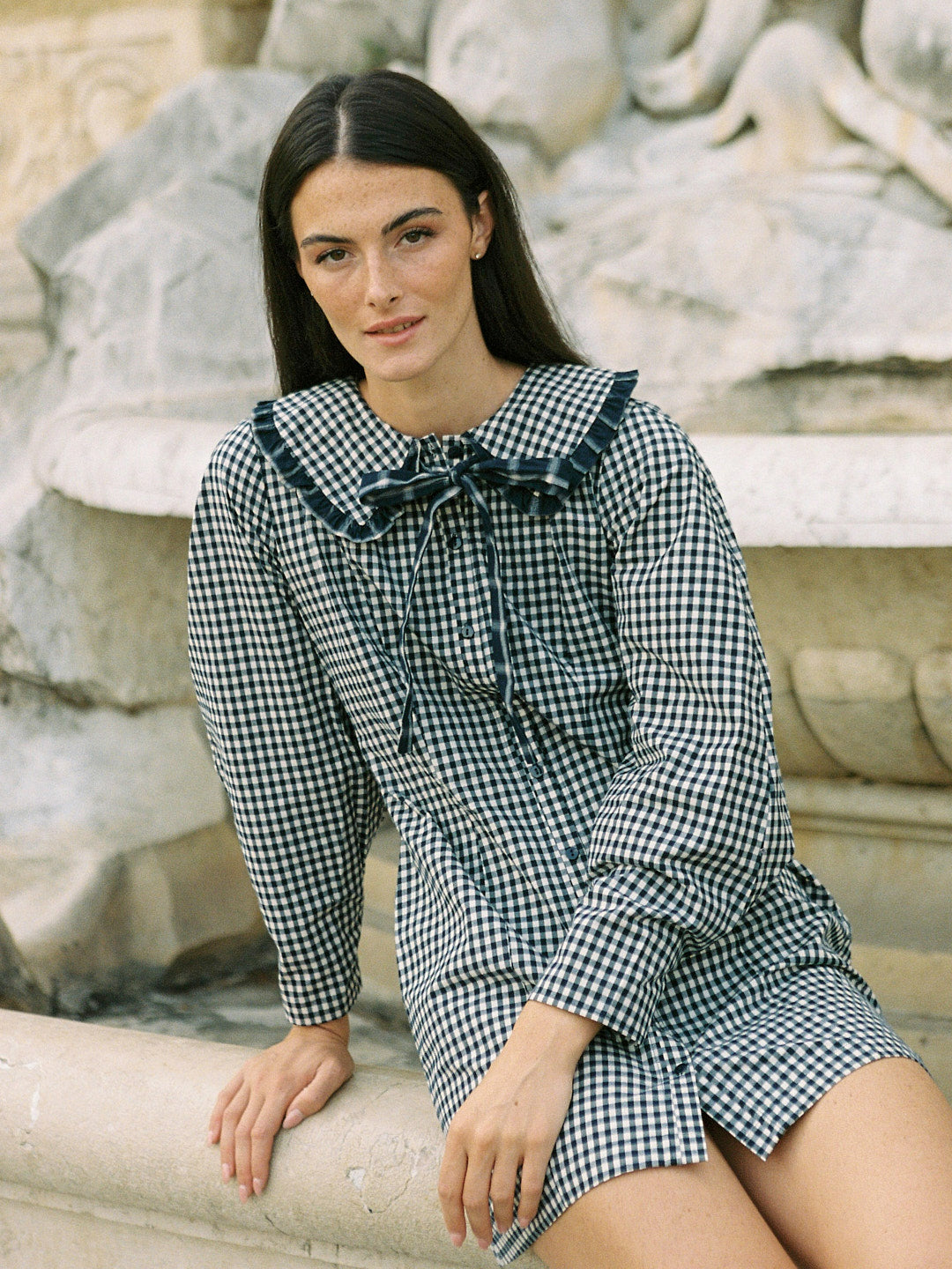 Piper Dress - Midnight Check Mix