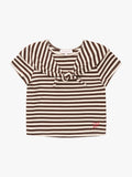 Jude Handkerchief Top - Chocolate Stripe