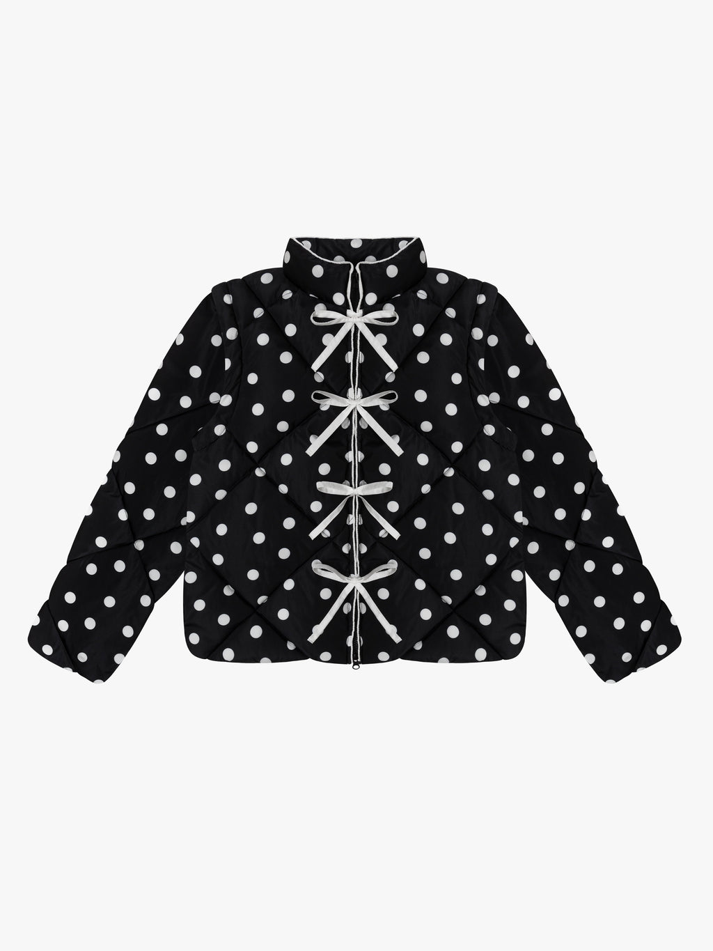 Lady Puffer Jacket - Black Dot