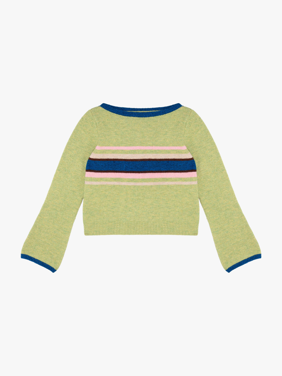 Mari Sweater - Pistachio Stripe