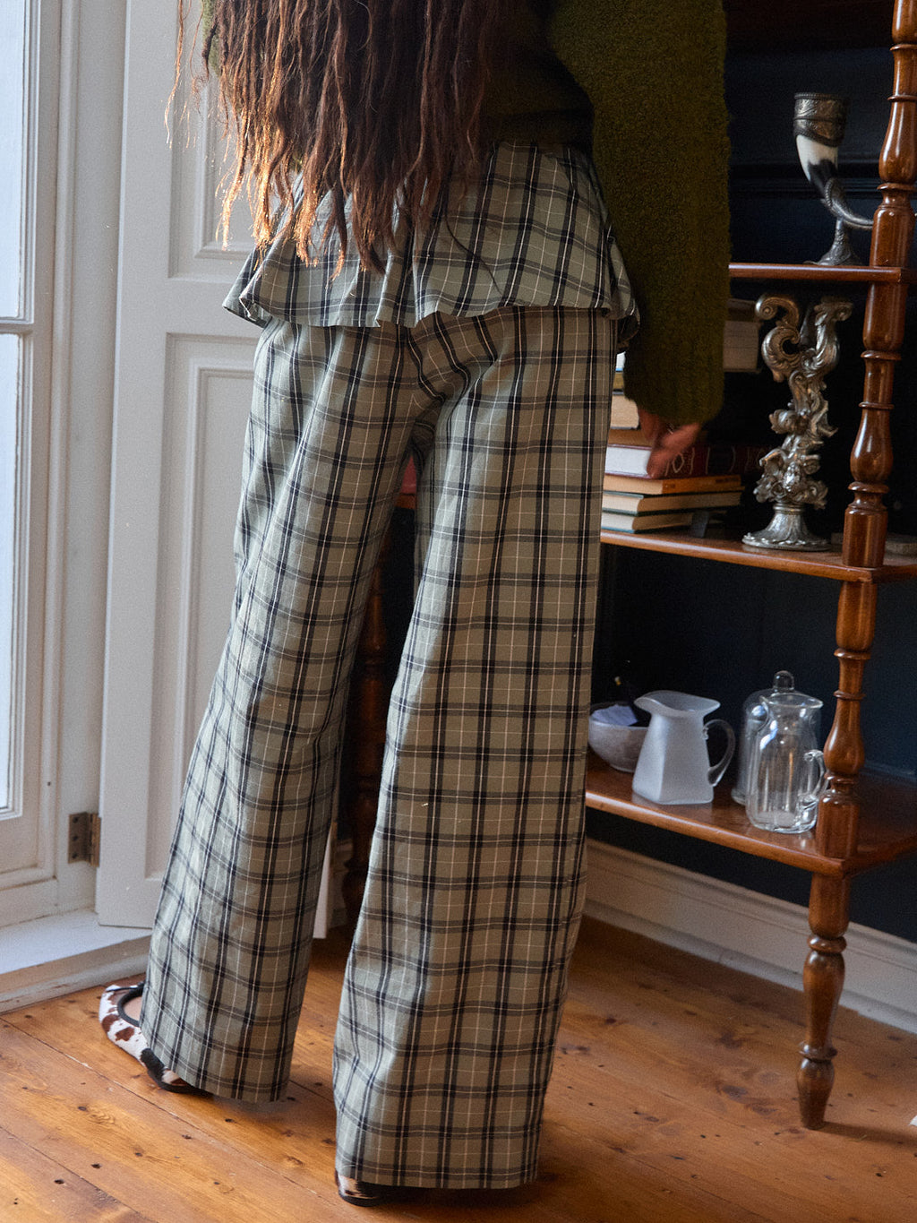 Renee Pant - Moss Plaid