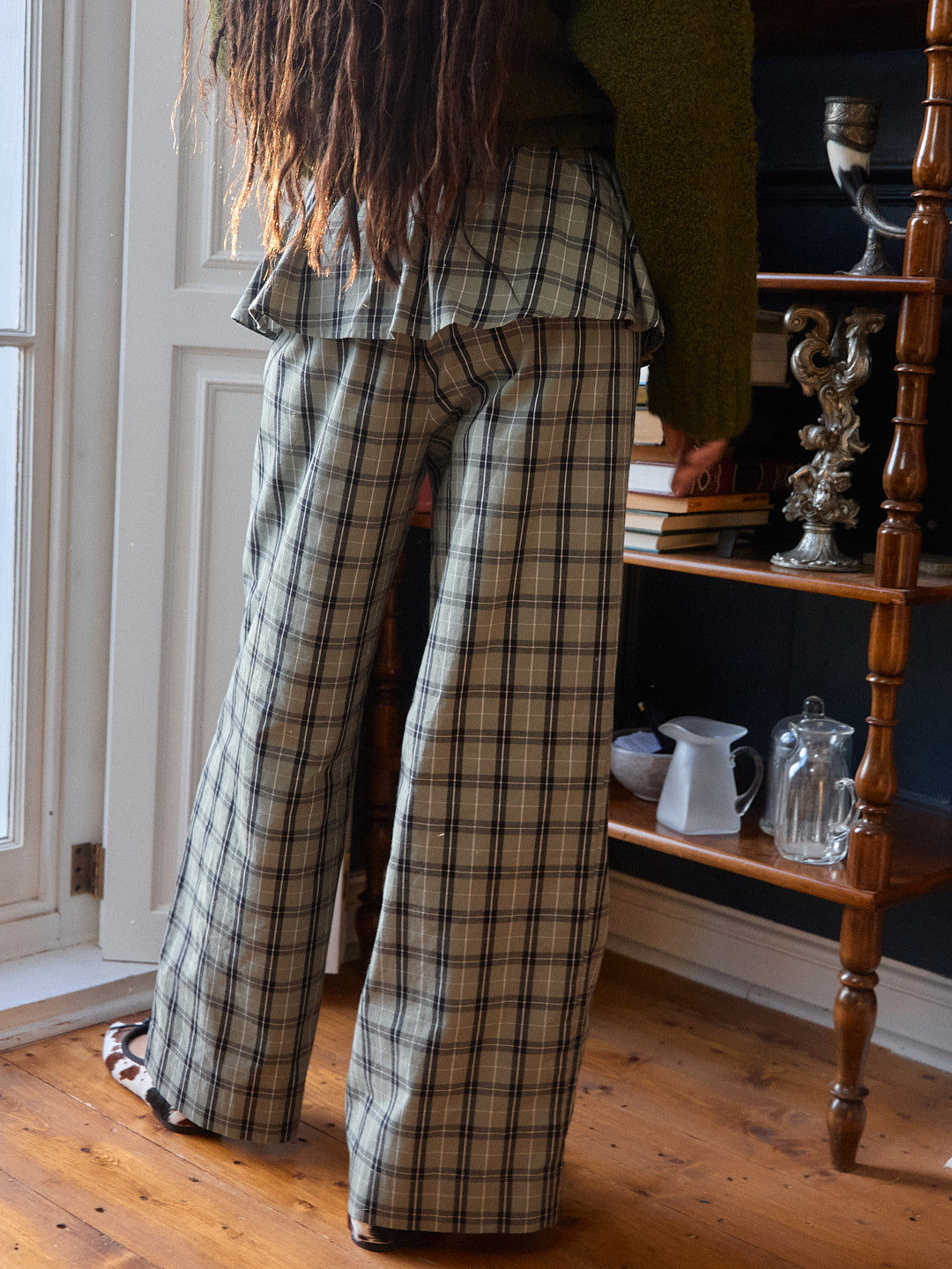 Renee Pant - Moss Plaid