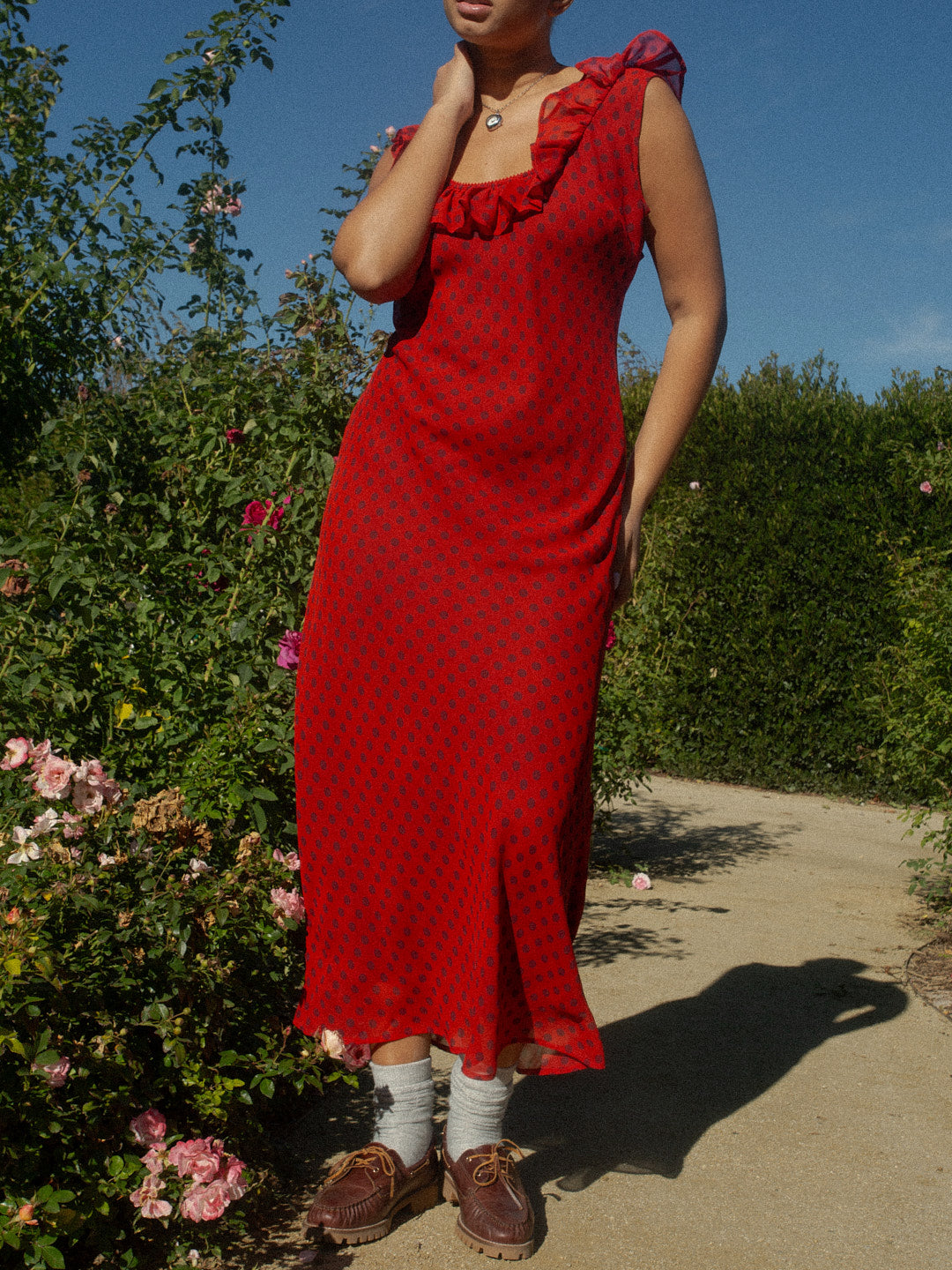 Dahlia Dress - Red Dot