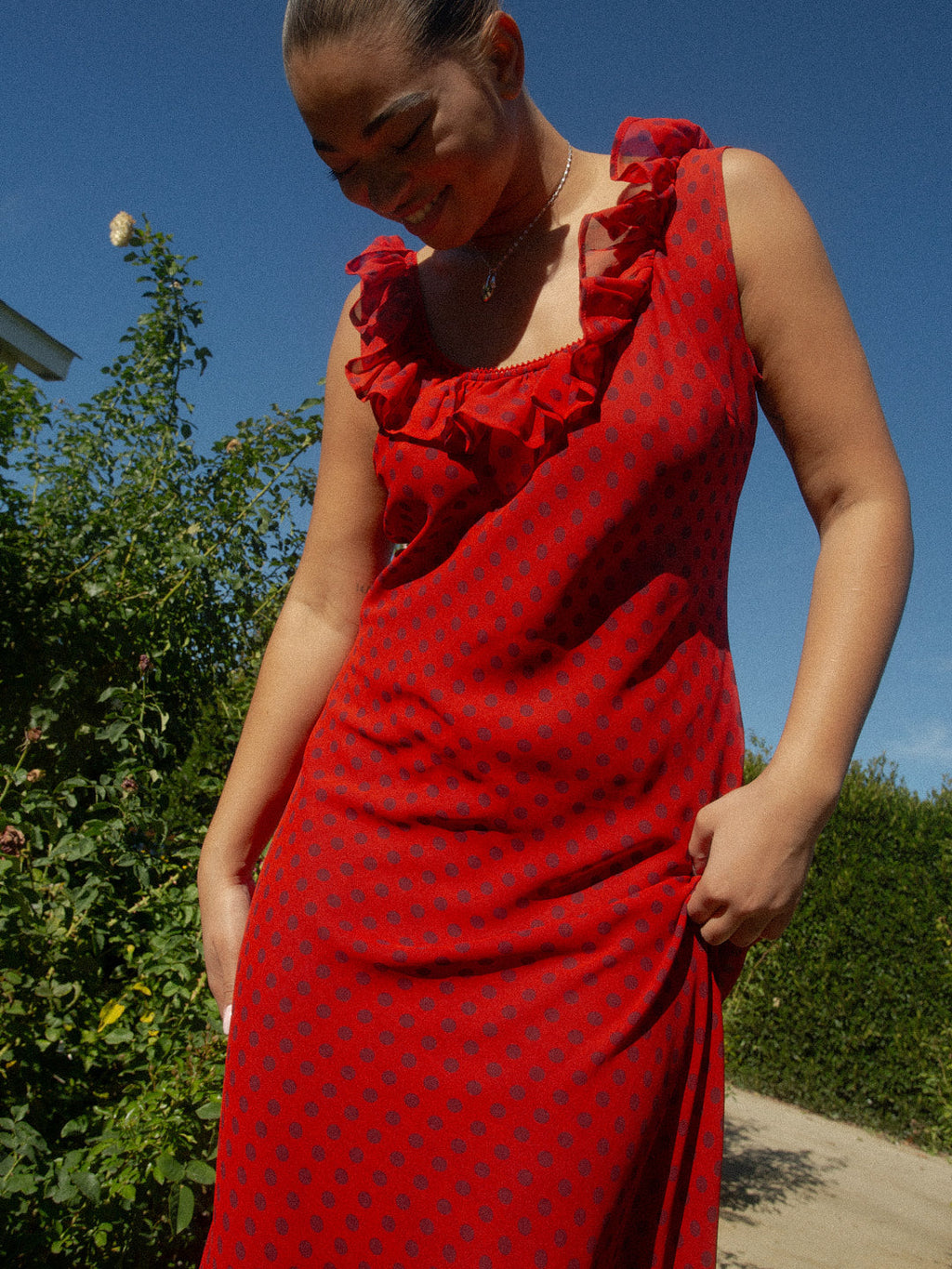Dahlia Dress - Red Dot