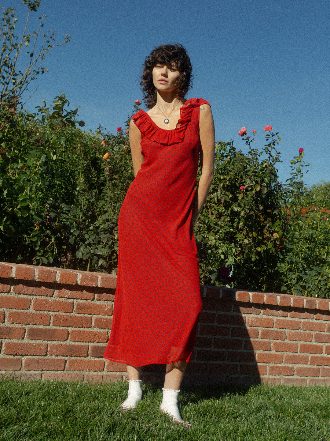 Dahlia Dress - Red Dot