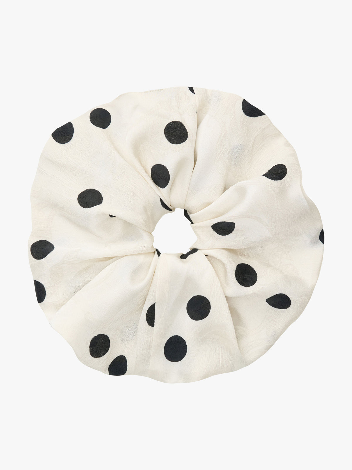 Scrunchie - White Dot
