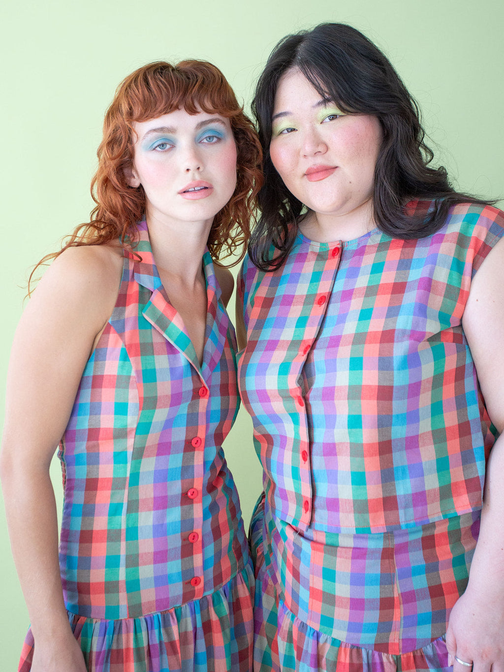 Madeline Top - Colorburst Plaid