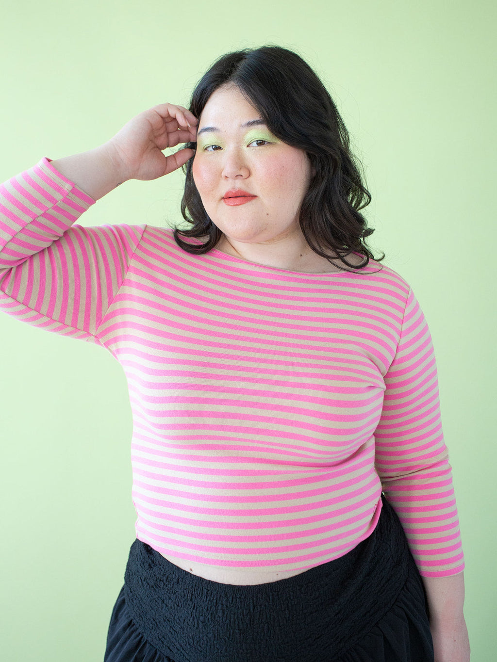 Nia Top - Candy Pink Stripe