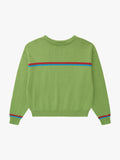 "I Can't Believe it's Not Vintage" Crewneck - Moss Athletic Stripe