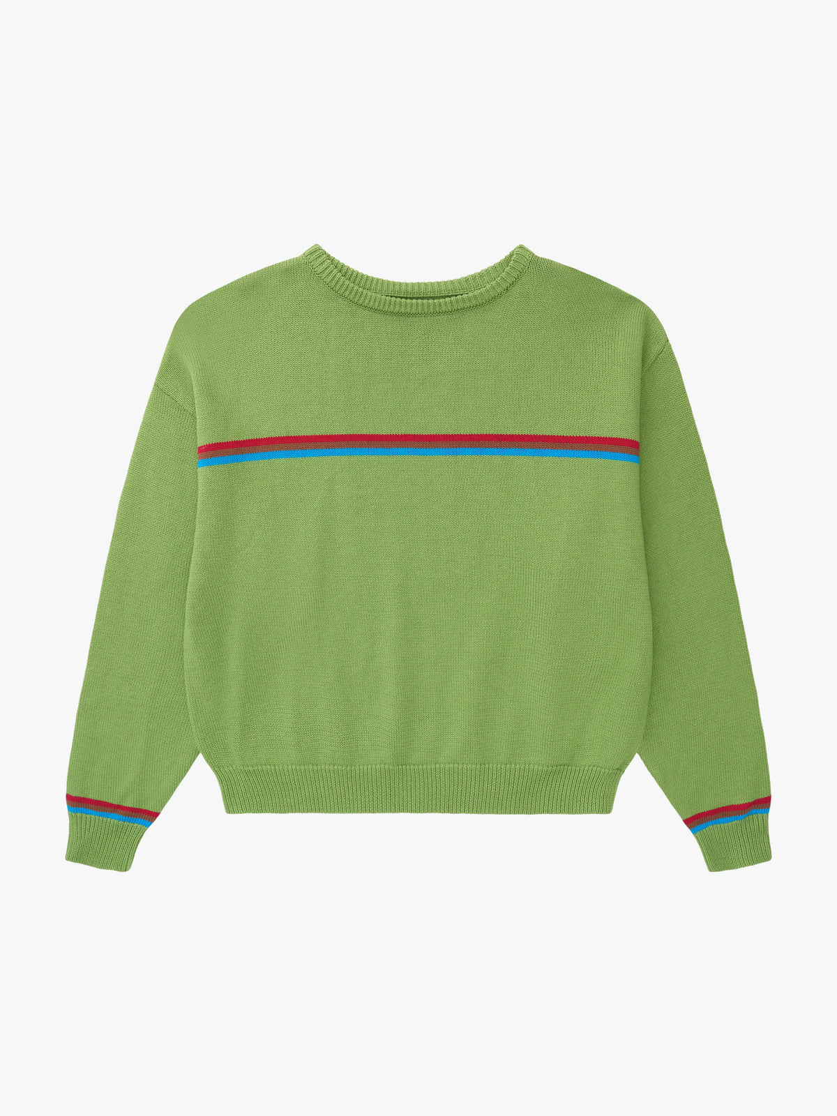 "I Can't Believe it's Not Vintage" Crewneck - Moss Athletic Stripe